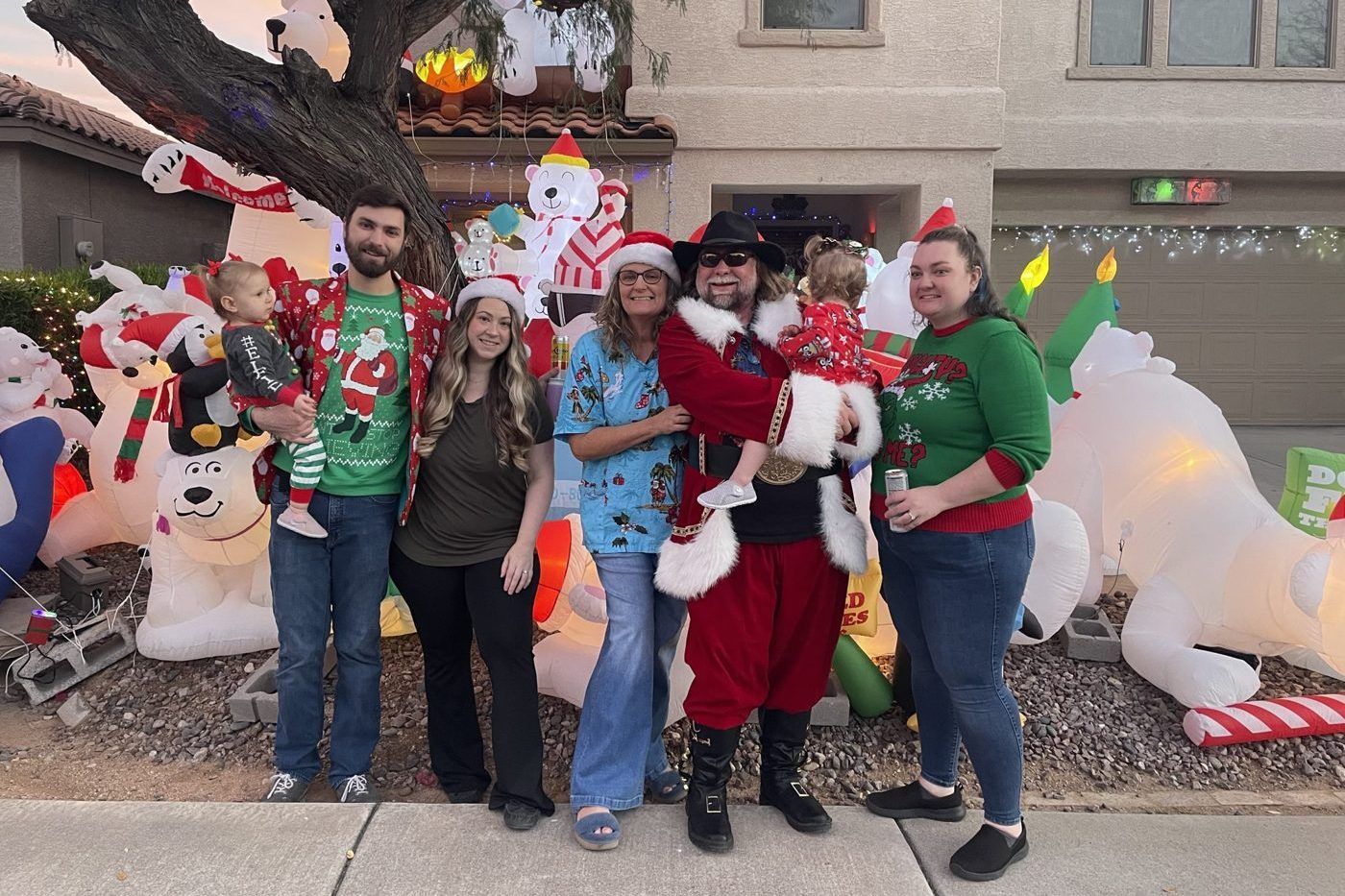 Stephen's family together for the holidays